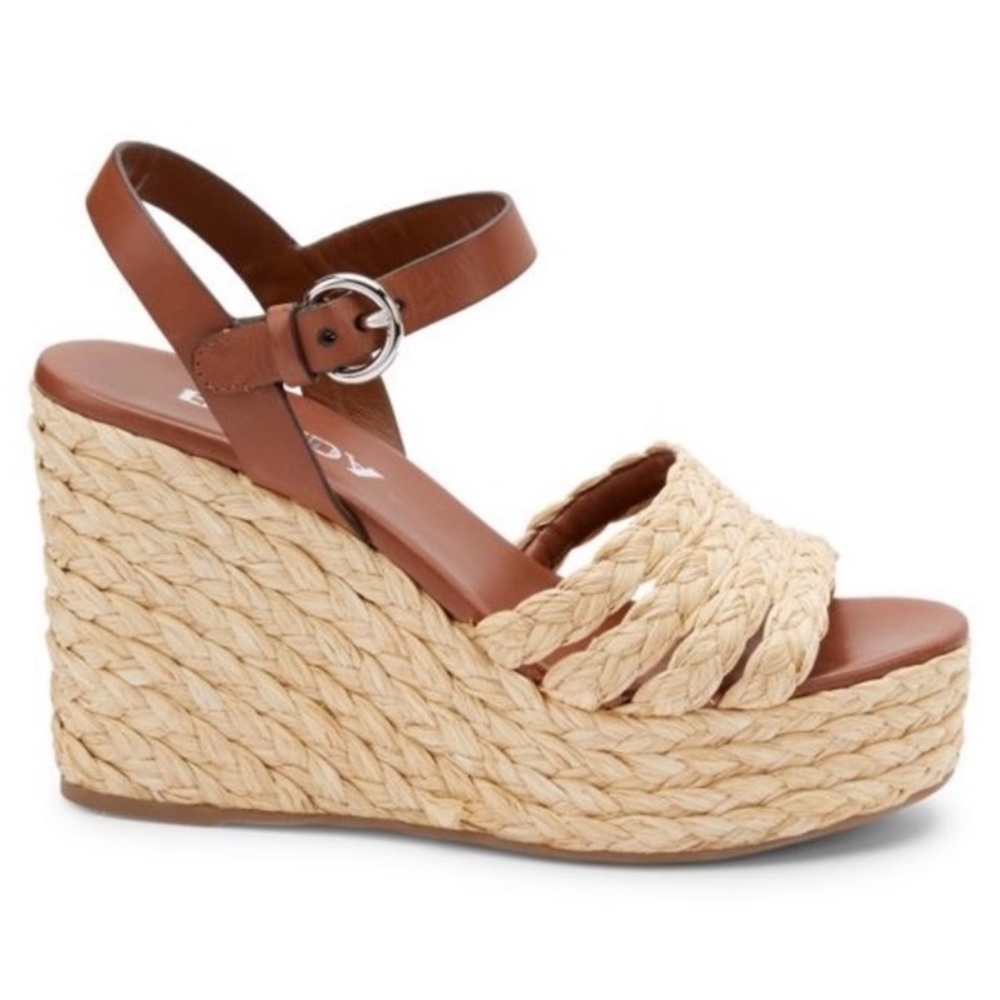 Prada Raffia Wedges
